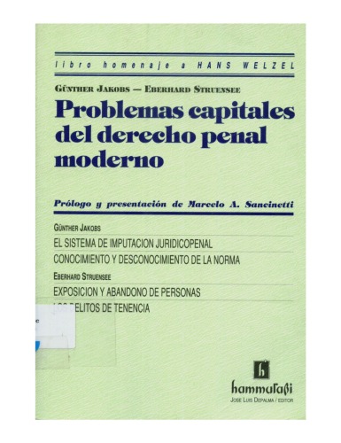 Problemas capitales del derecho penal moderno