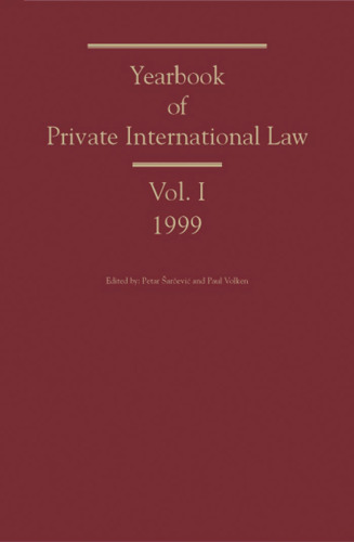 Yearbook of Private International Law: 1999
