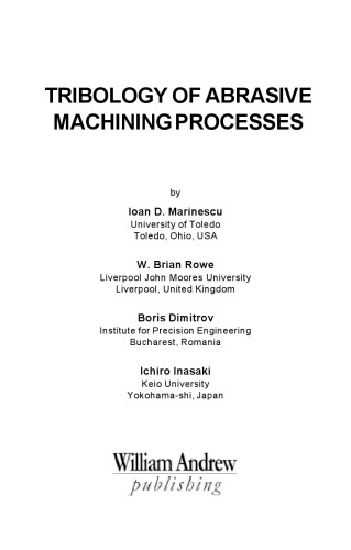 Tribology of Abrasive Machining Processes