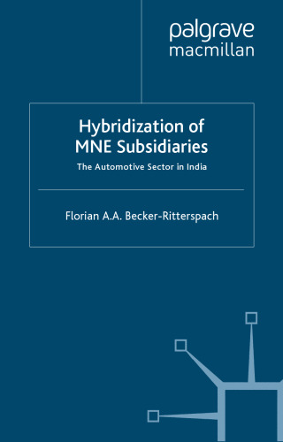 Hybridization of MNE Subsidiaries: The Automotive Sector in India