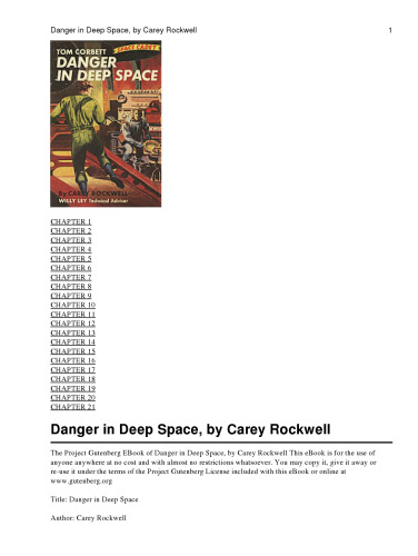 Tom Corbett, Space Cadet, Book 02, Danger in Deep Space