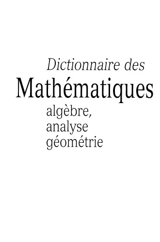 Dictionnaire des mathematiques