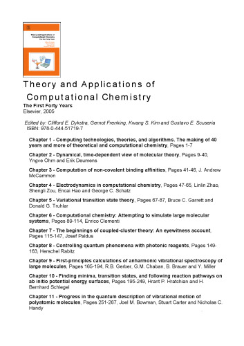 Theory and Applications of Computational Chemistry: The First Forty Years