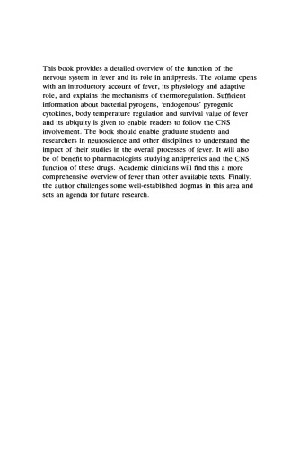 Fever and Antipyresis: the Role of the Nervous System