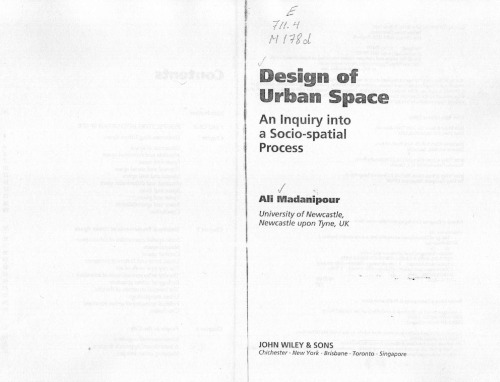 Design of Urban Space: An Inquiry into a Socio-Spatial Process