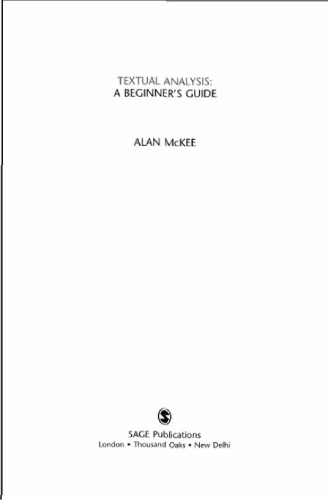 Textual Analysis: A Beginner's Guide