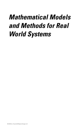 Mathematical Models and Methods for Real World Systems