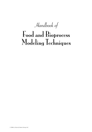 Handbook of Food and Bioprocess Modeling Techniques (Food Science and Technology)