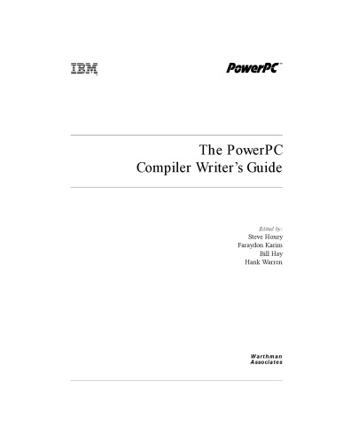 The Power PC Compiler Writer's Guide
