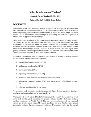 What is Information Warfare?