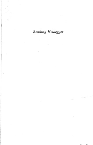 Reading Heidegger: Commemorations