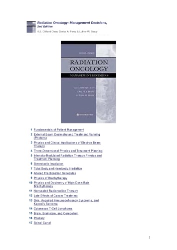 Radiation Oncology: Management Decisions (2nd Edition)