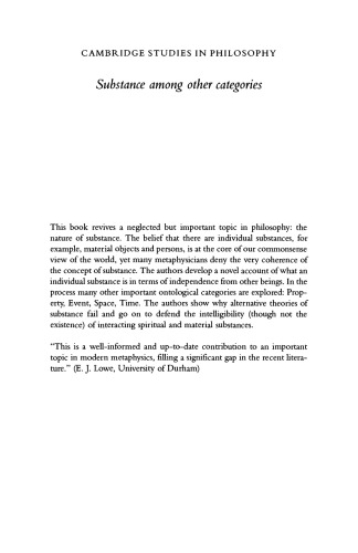 Substance among Other Categories