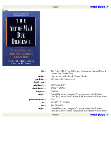 The Art of M&A Due Diligence