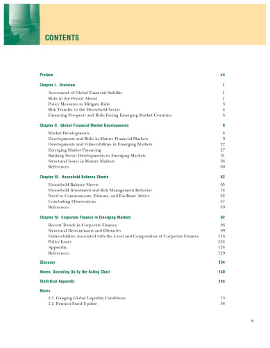 Global Financial Stability Report: Market Developments And Issues April 2005