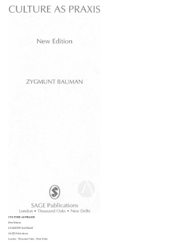 Culture as Praxis (Published in association with Theory, Culture & Society)