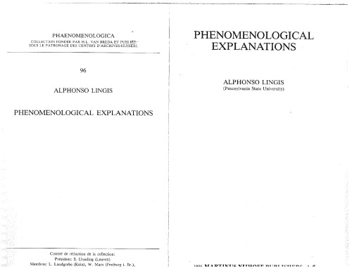Phenomenological Explanations