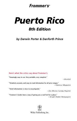 Frommer's Puerto Rico, Eighth Edition