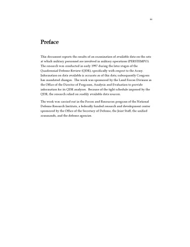 Army Perstempo in the Post Cold War Era