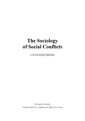 The Sociology of Social Conflicts