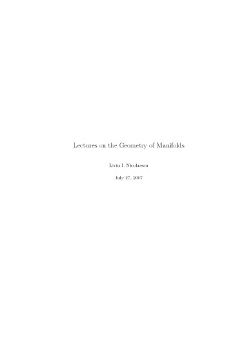 Lectures On The Geometry Of Manifolds, 2nd Edition