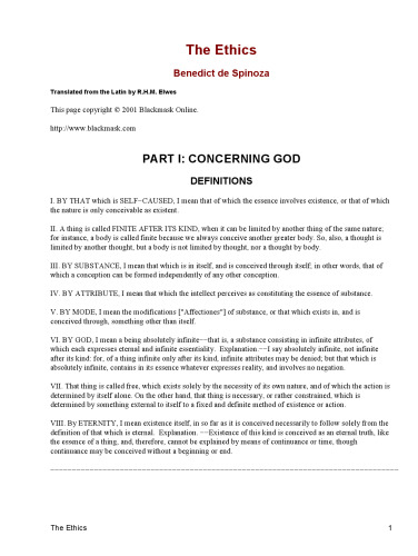 The Ethics, Parts 1-5