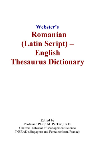 Websters Romanian (Latin Script) - English Thesaurus Dictionary