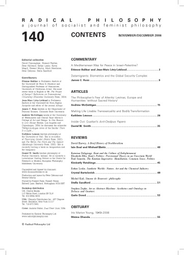 Radical Philosophy #140