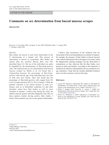 International Journal of Legal Medicine vol 124 no 4 (July 2010)  pages 261-350