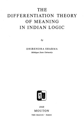 The Differentiation Theory of Meaning in Indian Logic