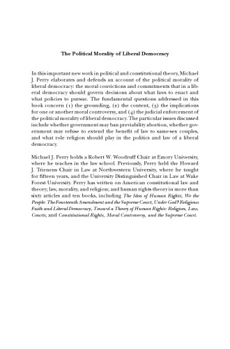 The Political Morality of Liberal Democracy