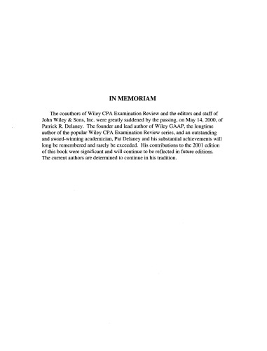 Wiley Cpa Examination Review, 2001: Auditing (Wiley Cpa Examination Review. Auditing)
