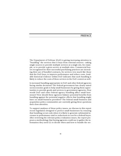 Making and Justifying Bundling Decisions for Air Force Purchasing of Services