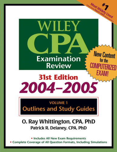 Wiley CPA Examination Review, Volume 1: Outlines and Study Guides