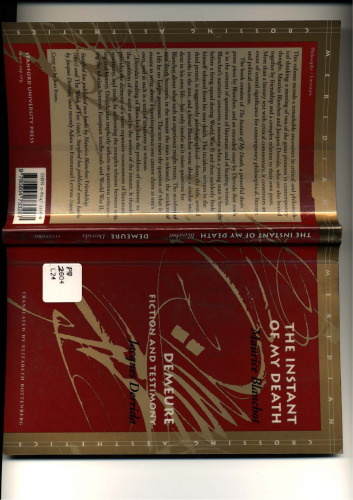 The Instant of My Death / Demeure: Fiction and Testimony