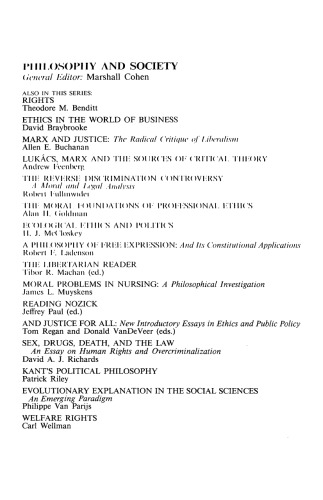 Feminist Politics and Human Nature (Philosophy and Society)