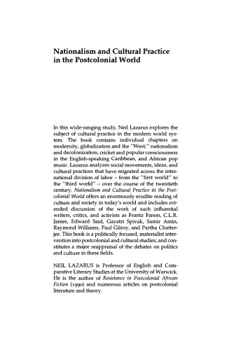 Nationalism and Cultural Practice in the Postcolonial World (Cultural Margins)