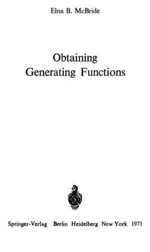 Obtaining Generating Functions