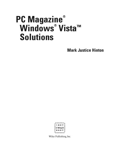 PC Magazine Windows Vista Solutions (PC Magazine)