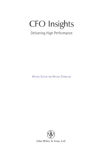 CFO Insights: Delivering High Performance