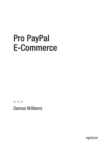 Pro PayPal E-Commerce (Expert's Voice)