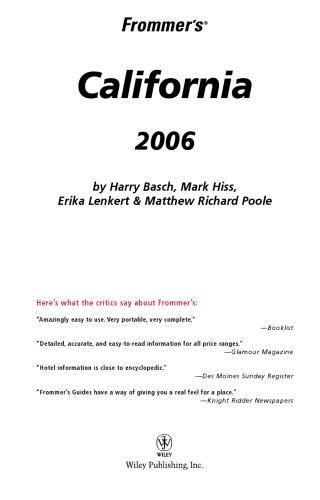 Frommer's California 2006 (Frommer's Complete)