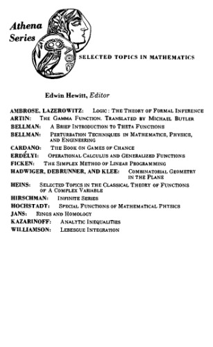 The gamma function (Athena series; selected topics in mathematics)