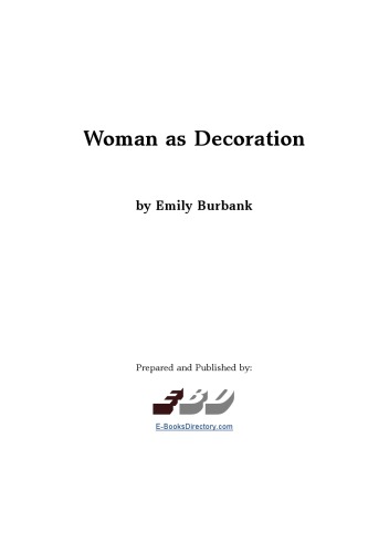 Woman As Decoration (1917)