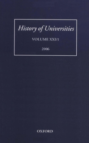 History of Universities: Volume XXI 1
