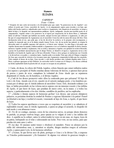 La iliada (Clasicos de la literatura series)