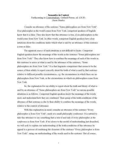 Semantics in Context