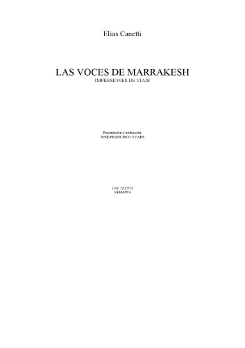 Las voces de Marrakesh
