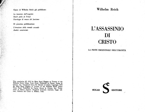 L'assassinio di Cristo - la peste emozionale dell'umanità