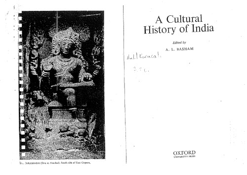 Cultural History of India